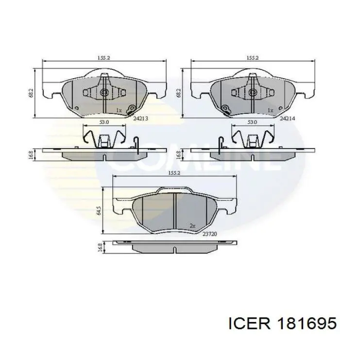 Купить 181695 Icer Колодки тормозные