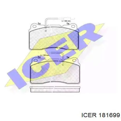 Передние тормозные колодки 181699 Icer