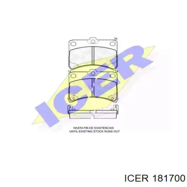 Передние тормозные колодки 181700 Icer