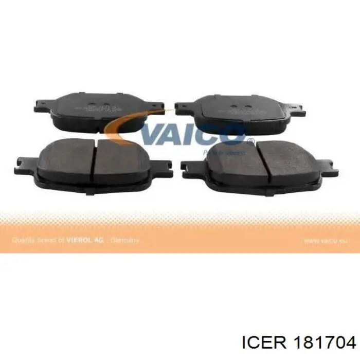 Передние тормозные колодки 181704 Icer