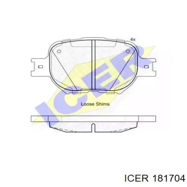 181704 Icer Колодки передние