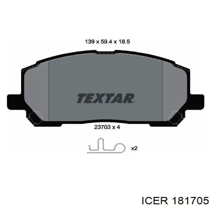 Купить 181705 Icer Колодки тормозные