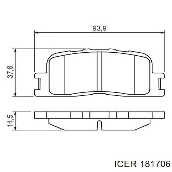 Колодки дисковые  Icer 181706 цена, от 14.09 USD