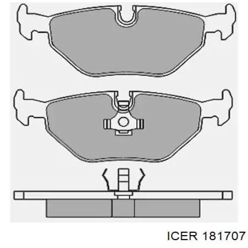 Задние тормозные колодки 181707 Icer