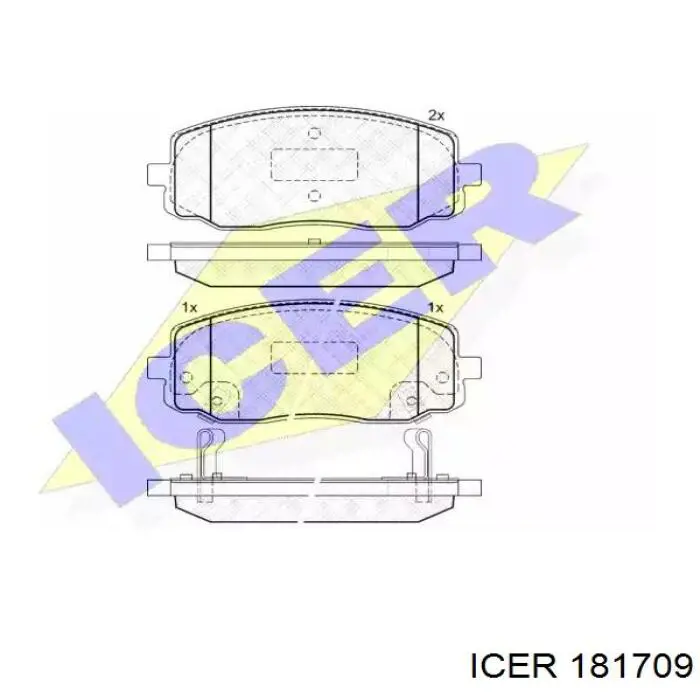 181709 Icer колодки тормозные передние дисковые