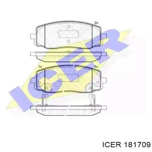 Купить 181709 Icer Колодки тормозные