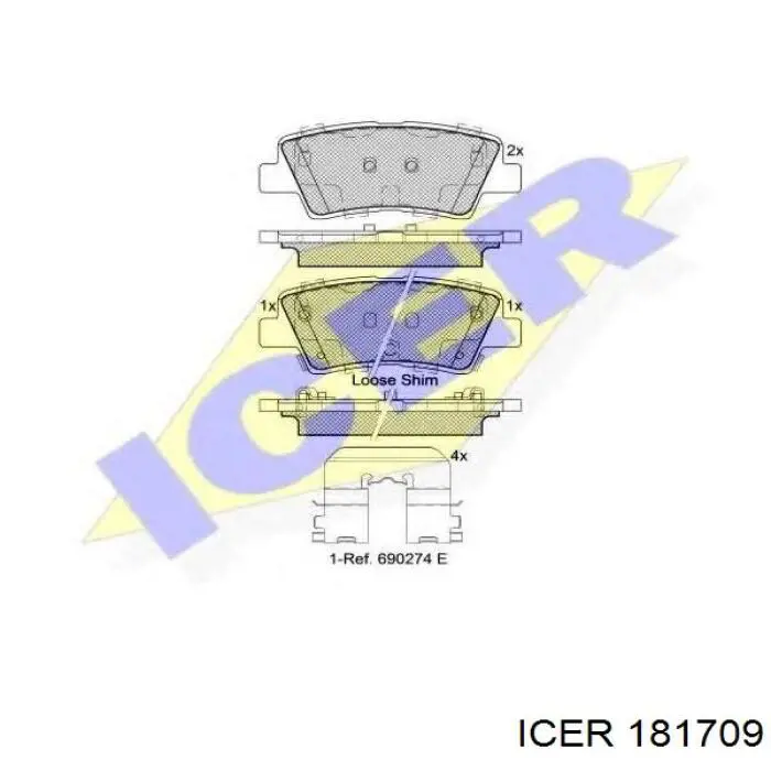 Колодки Icer 181709 цена, от 18.55 USD