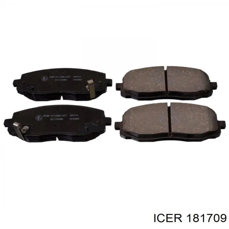 Передние тормозные колодки 181709 Icer