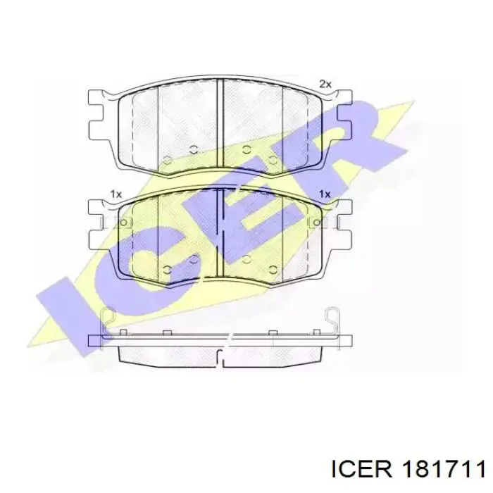 181711 Icer колодки тормозные передние дисковые