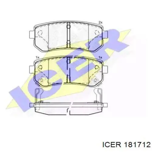 Купить 181712 Icer Колодки тормозные задние, дисковые