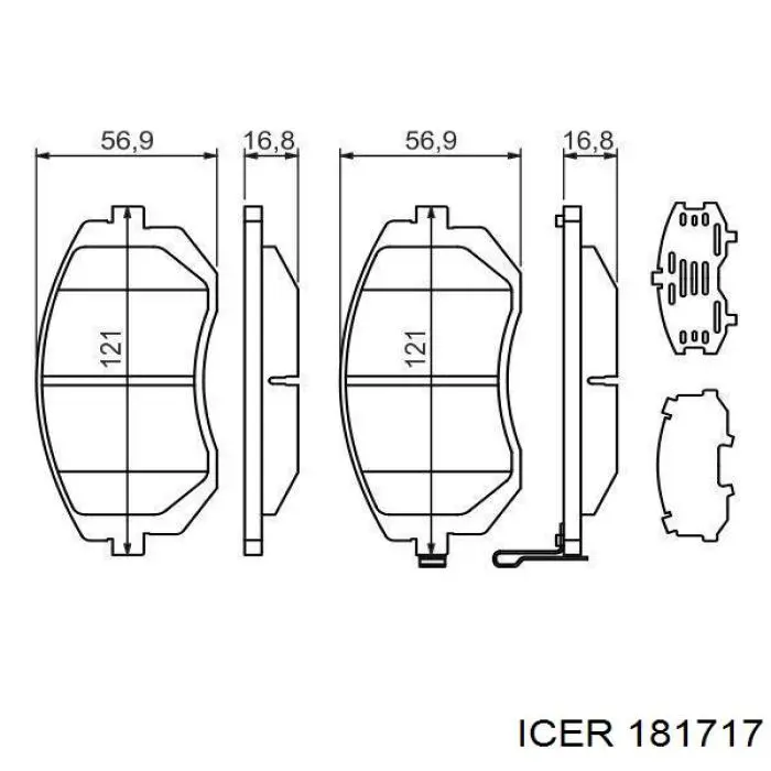 Купить 181717 Icer Колодки тормозные