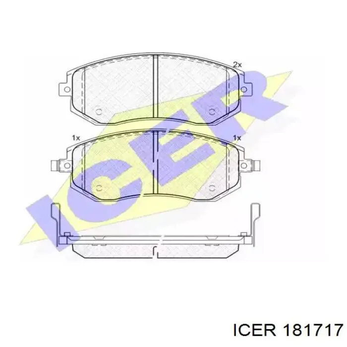 Передние тормозные колодки 181717 Icer