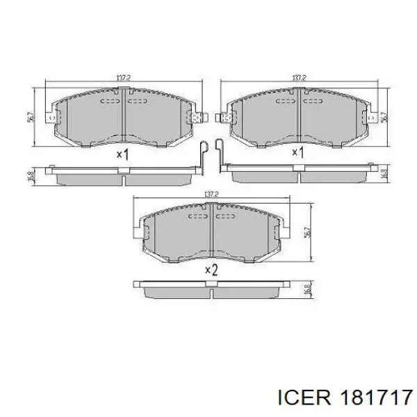 181717 Icer Колодки передние