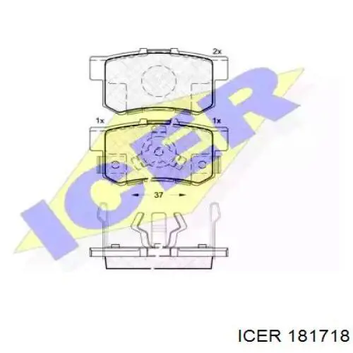 Колодки дисковые  Icer 181718 цена, от 18.36 USD