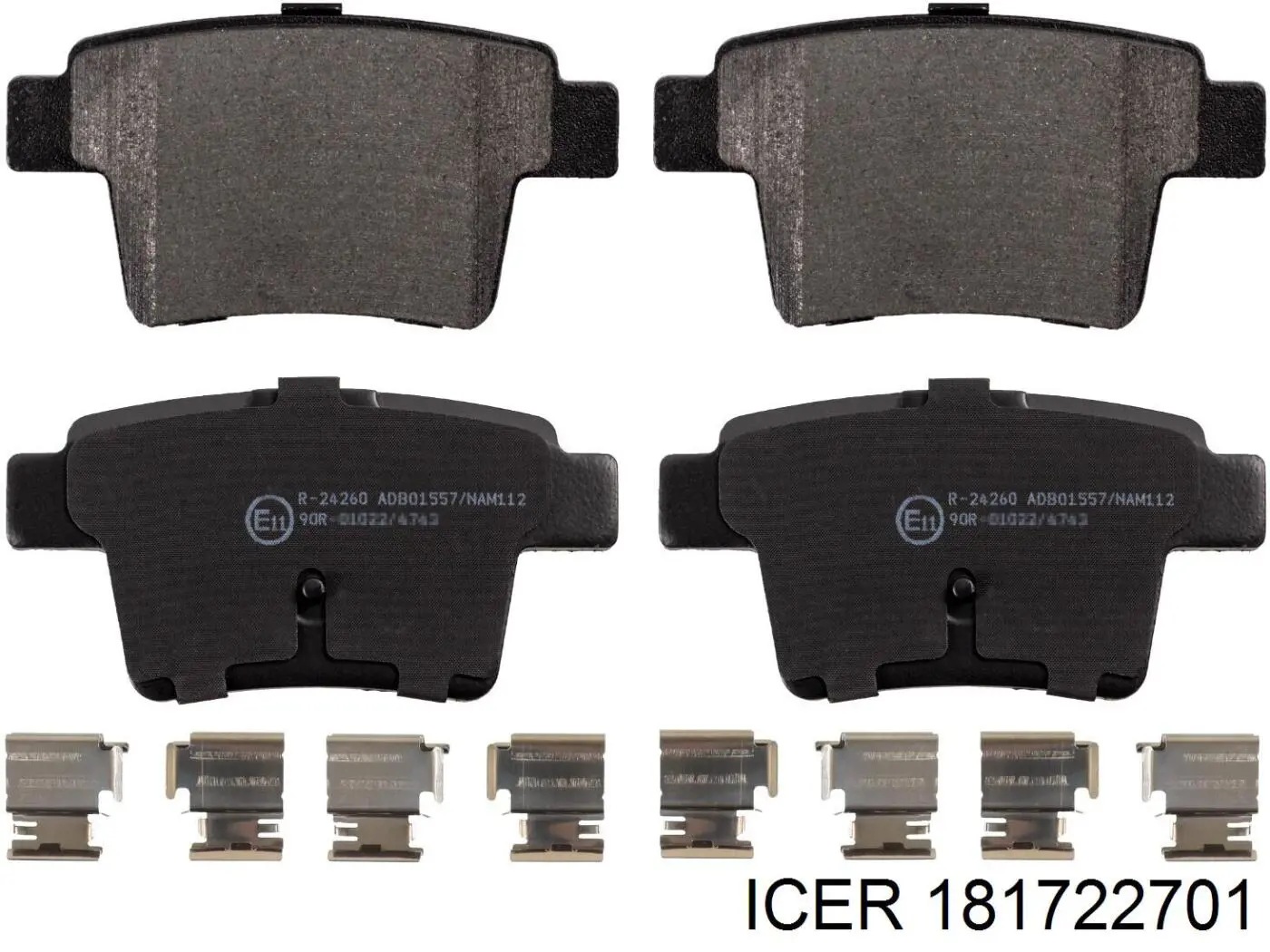 Купить 181722701 Icer Колодки тормозные задние, дисковые