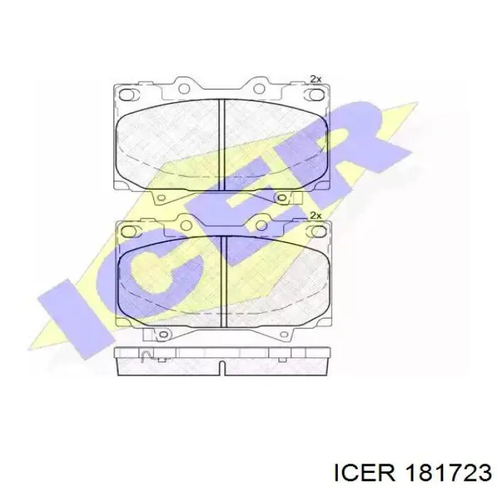 Передние тормозные колодки 181723 Icer