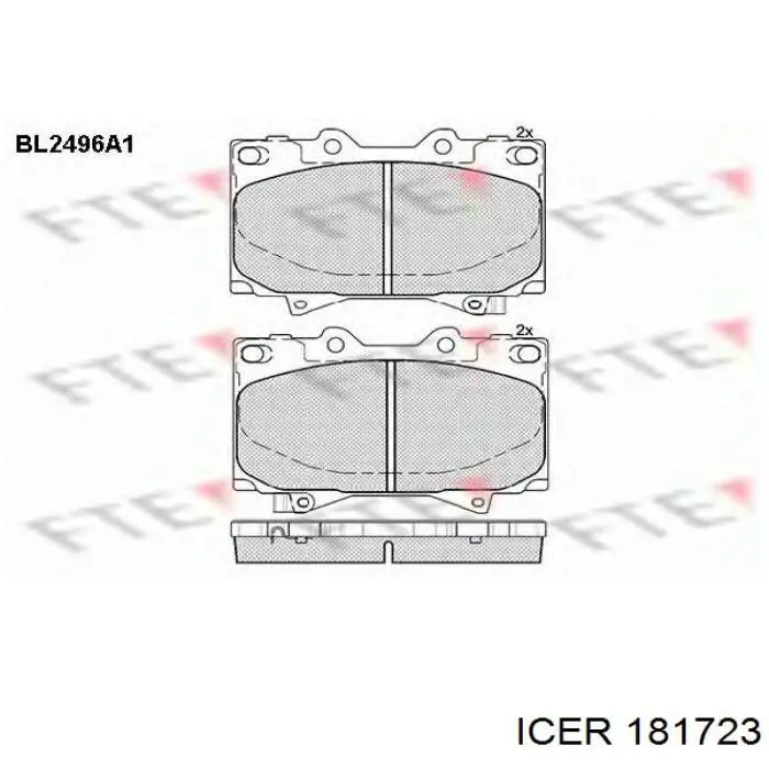 Колодки Icer 181723 цена, от 25.75 USD