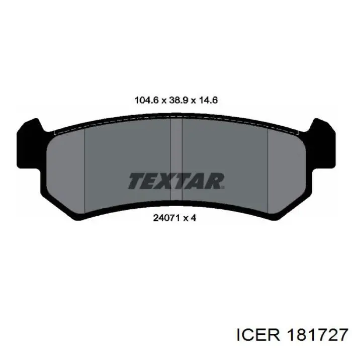 Купить 181727 Icer Колодки тормозные задние, дисковые