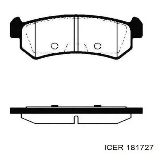 Колодки гальмові задні, дискові 181727 Icer