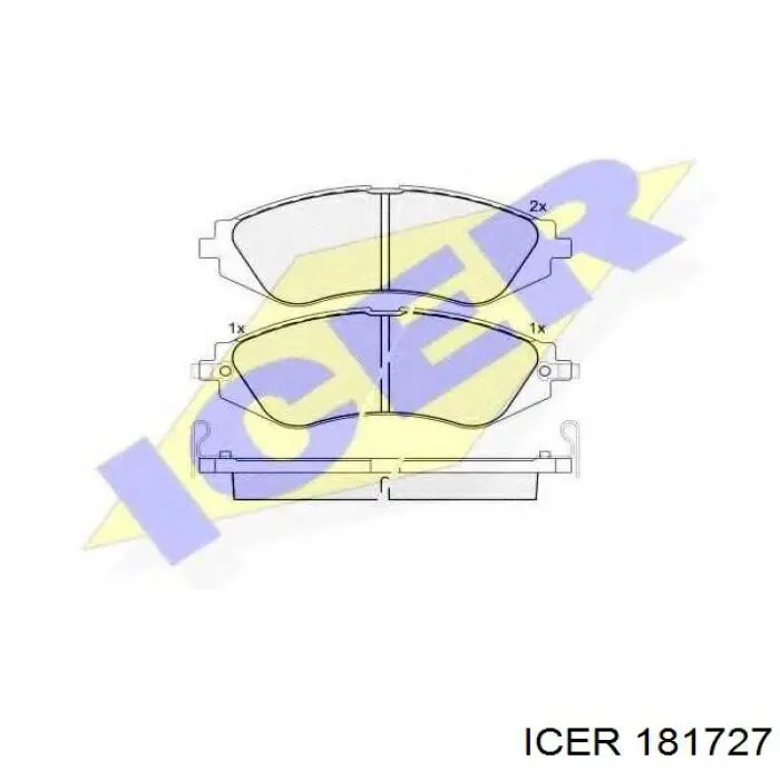 Задние тормозные колодки 181727 Icer