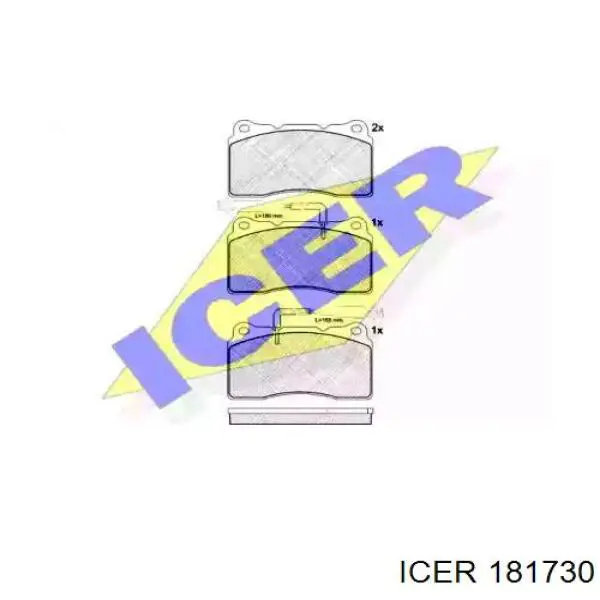 Передние тормозные колодки 181730 Icer