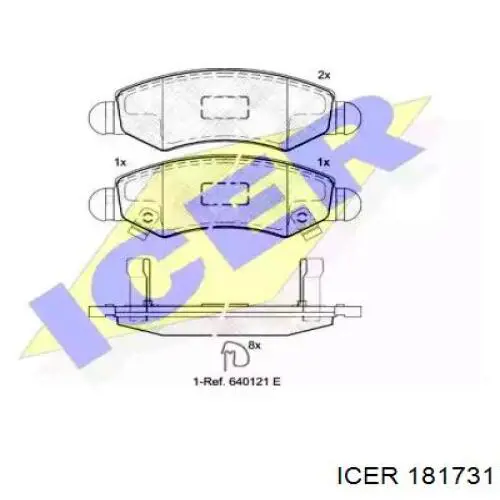181731 Icer передние тормозные колодки