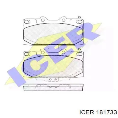 Передние тормозные колодки 181733 Icer