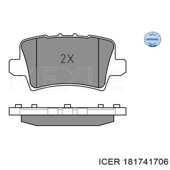 Задние тормозные колодки 181741706 Icer
