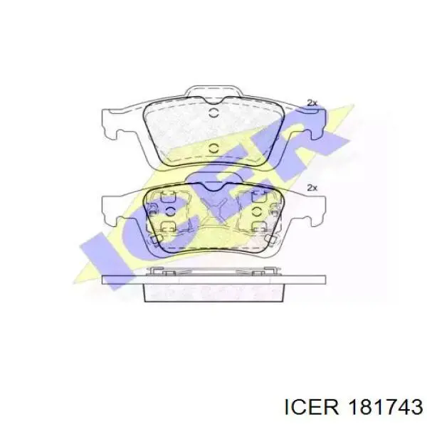 181743 Icer Колодки тормозные дисковые комплект