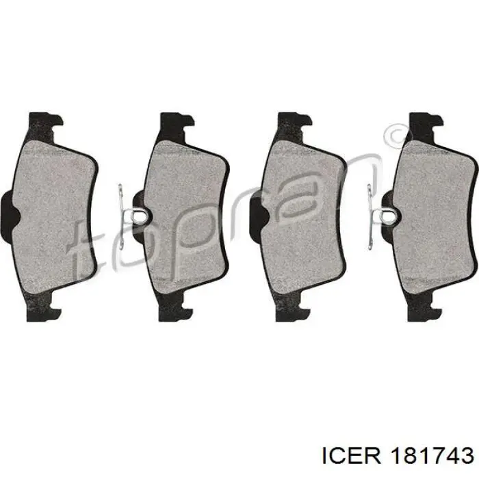 Колодки дисковые  Icer 181743 цена, от 15.27 USD