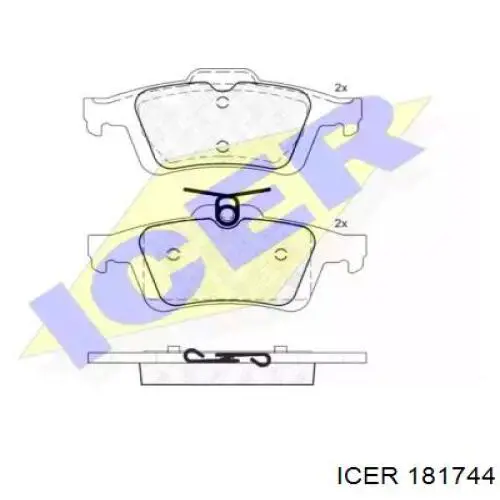 Колодки дисковые  Icer 181744 цена, от 25.15 USD