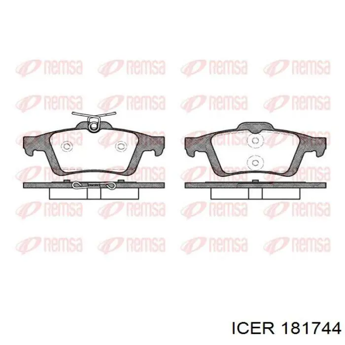 Купить 181744 Icer Колодки тормозные задние, дисковые