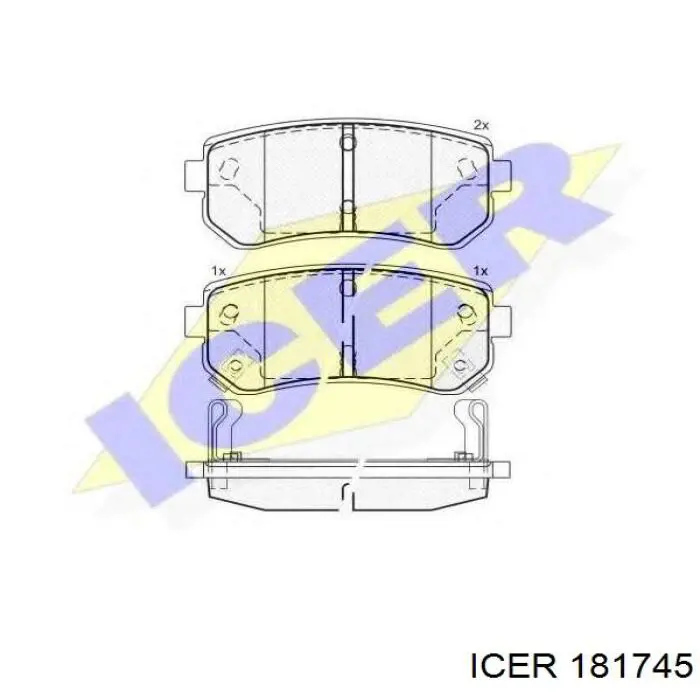 Передние тормозные колодки 181745 Icer