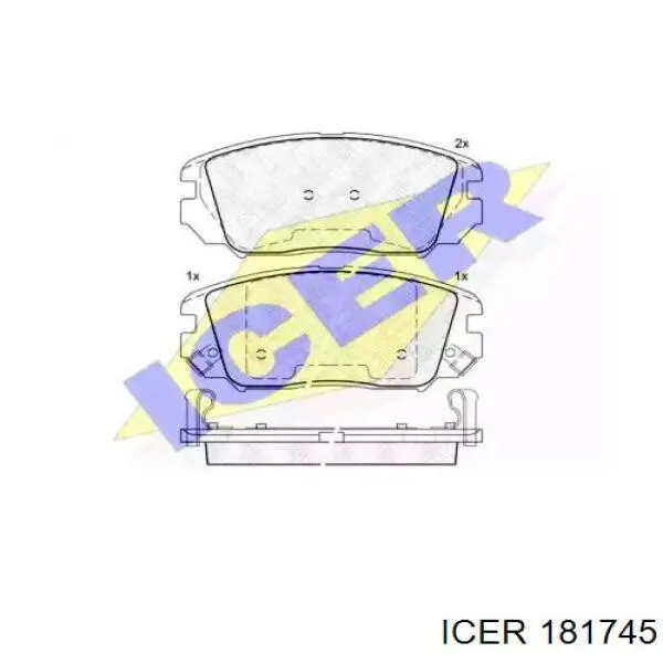 181745 Icer Колодки передние
