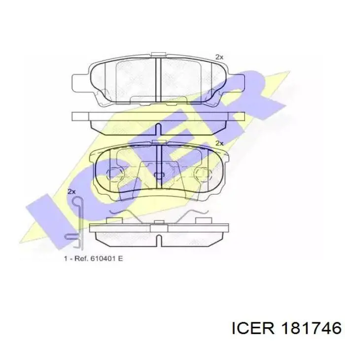 Задние тормозные колодки 181746 Icer