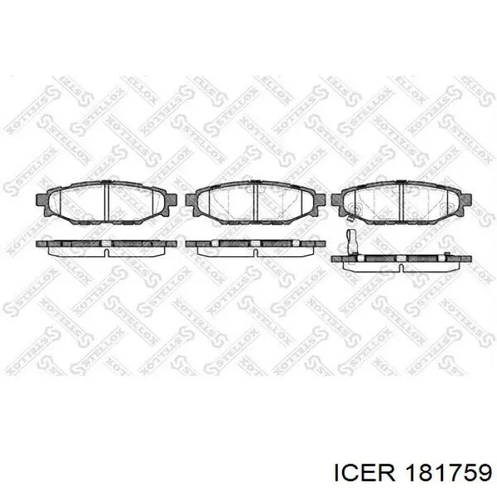 Колодки дисковые  Icer 181759 цена, от 21.24 USD