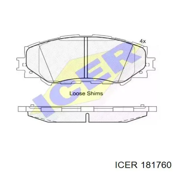 Колодки Icer 181760 цена, от 25.32 USD