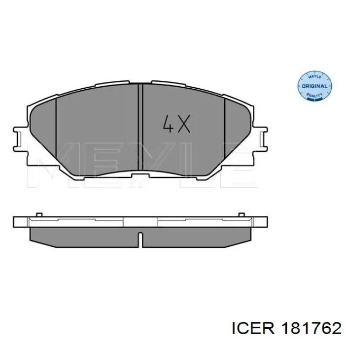 Pastillas de freno delanteras 181762 Icer