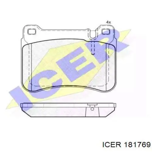 Передние тормозные колодки 181769 Icer