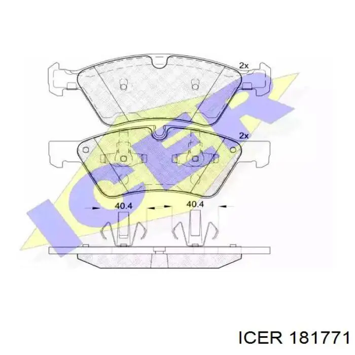 Колодки тормозные передние дисковые Icer 181771