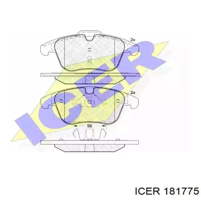 181775 Icer передние тормозные колодки