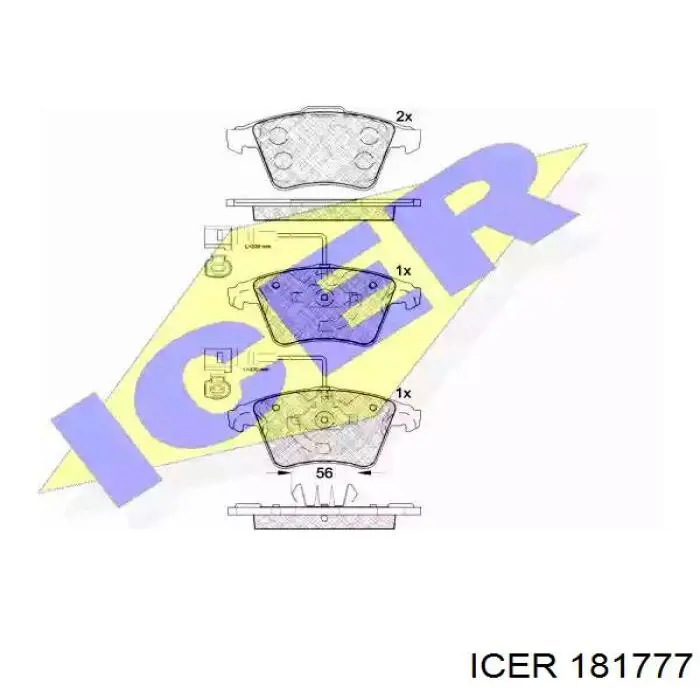 Передние тормозные колодки 181777 Icer