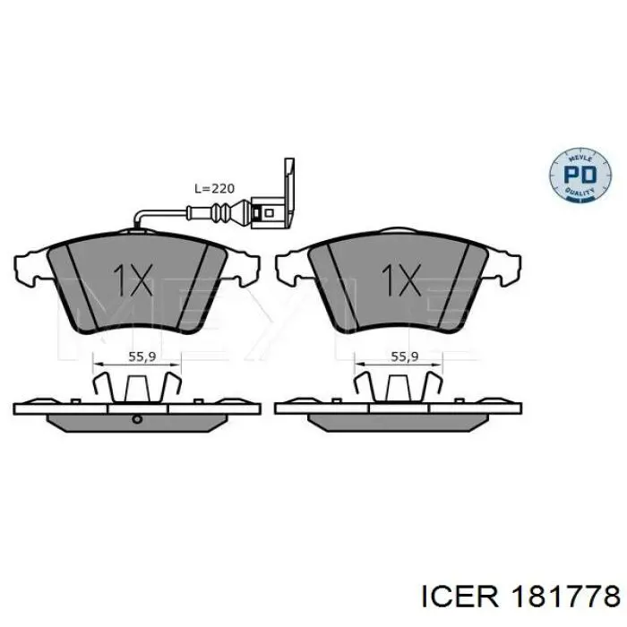Колодки Icer 181778 цена, от 31.69 USD