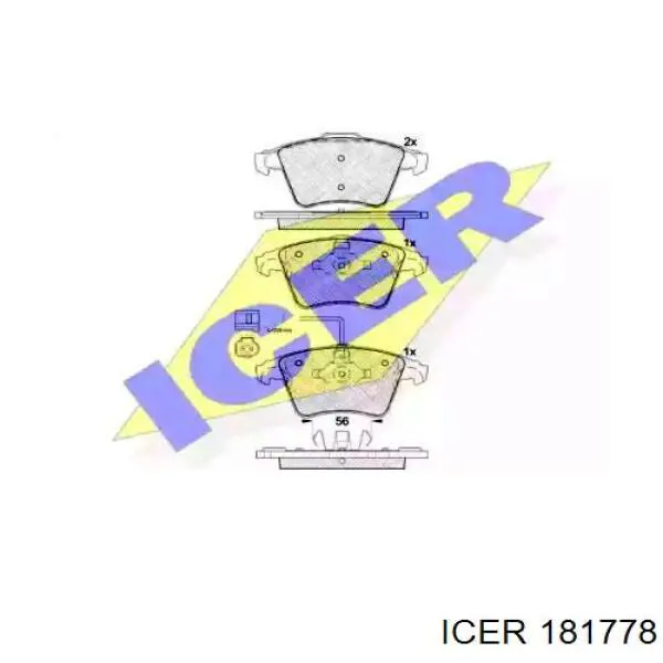 Передние тормозные колодки 181778 Icer