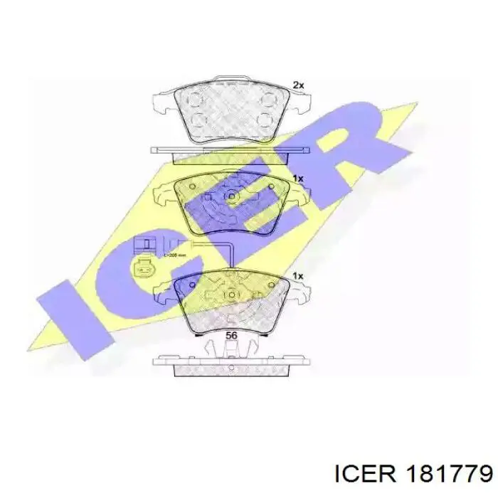 Передние тормозные колодки 181779 Icer