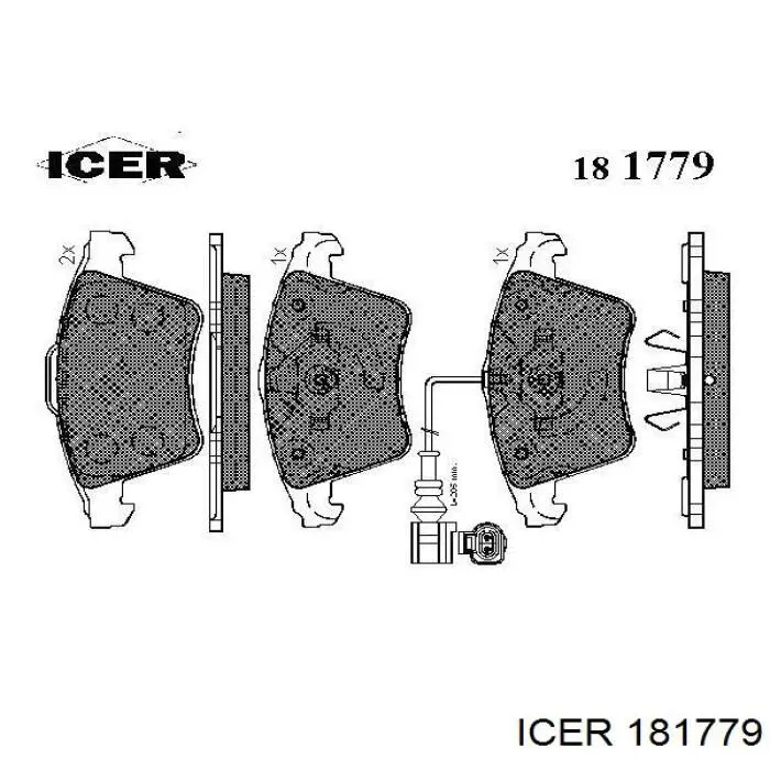 Передние тормозные колодки 181779 Icer