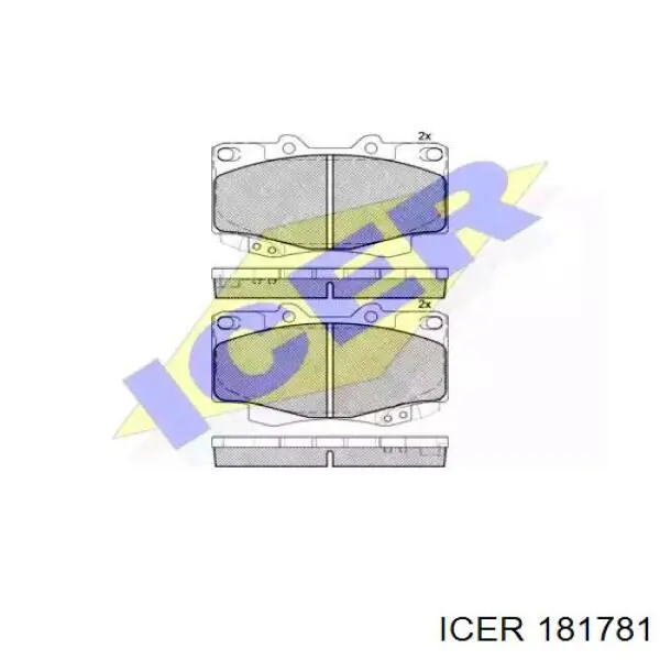 181781 Icer колодки тормозные передние дисковые