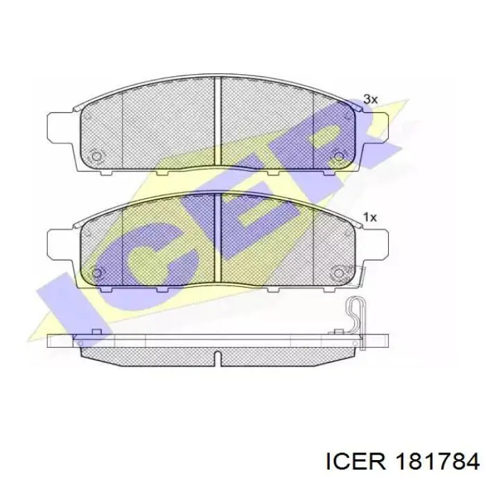 Передние тормозные колодки 181784 Icer