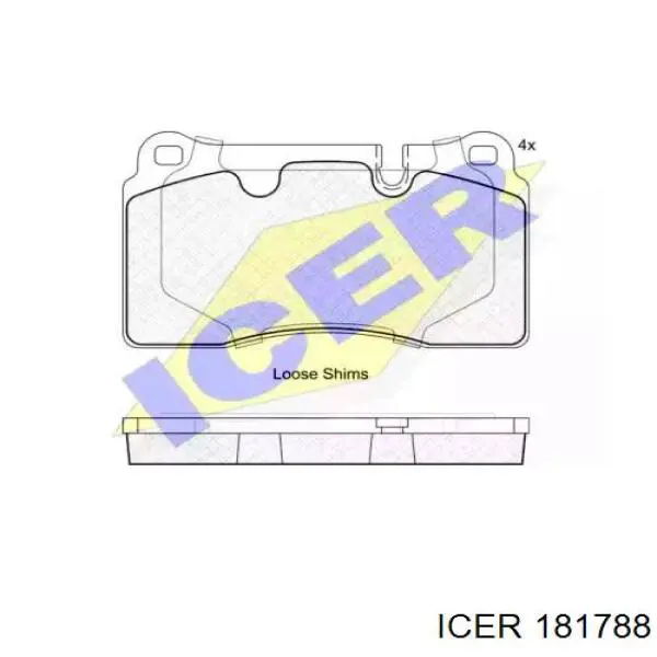 Купить 181788 Icer Колодки тормозные