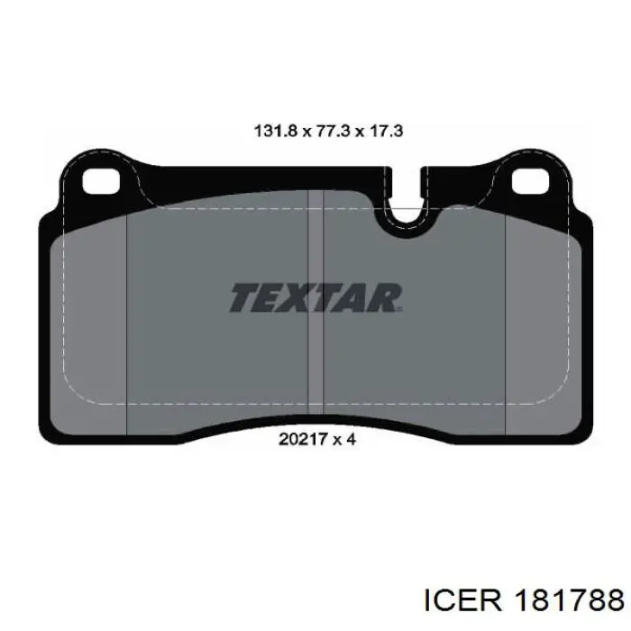 Передние тормозные колодки 181788 Icer